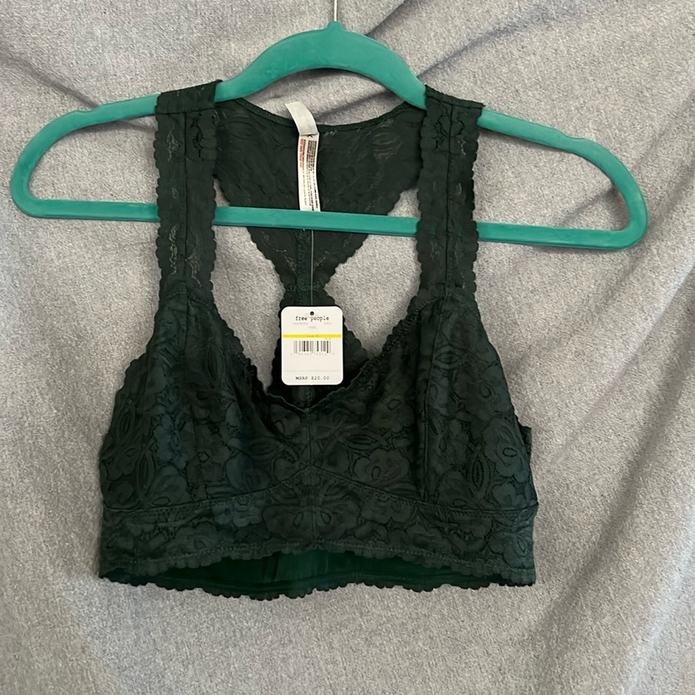 NWT Free People Lace Bralette in Barely Blue